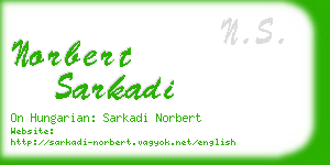 norbert sarkadi business card